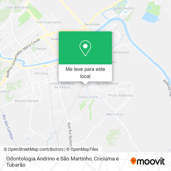 Odontologia Andrino e São Martinho mapa