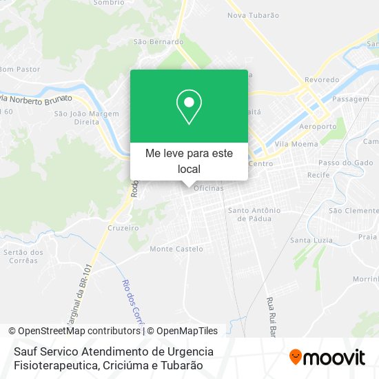 Sauf Servico Atendimento de Urgencia Fisioterapeutica mapa