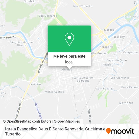 Igreja Evangélica Deus É Santo Renovada mapa