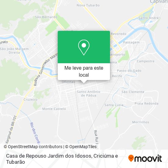 Casa de Repouso Jardim dos Idosos mapa