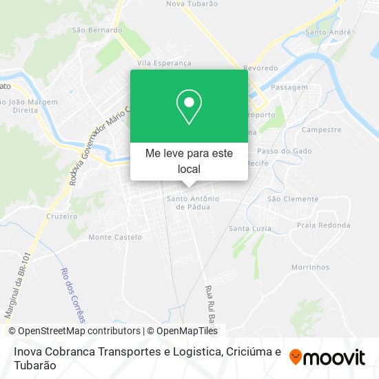 Inova Cobranca Transportes e Logistica mapa