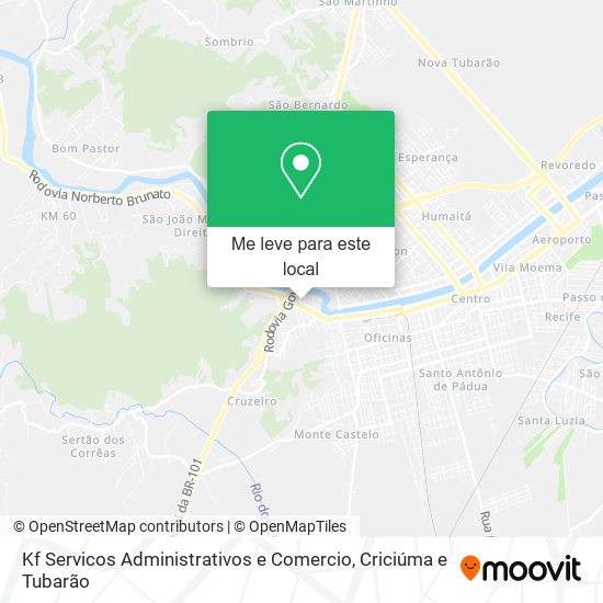 Kf Servicos Administrativos e Comercio mapa