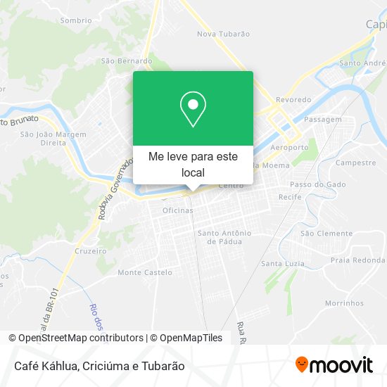 Café Káhlua mapa