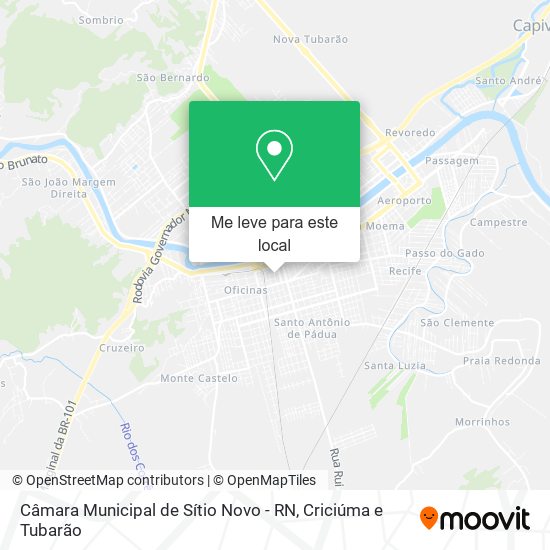 Câmara Municipal de Sítio Novo - RN mapa