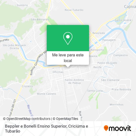 Beppler e Bonelli Ensino Superior mapa