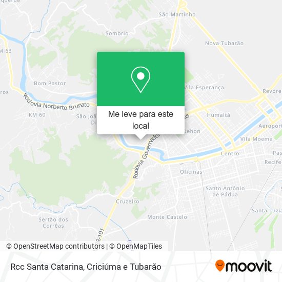 Rcc Santa Catarina mapa