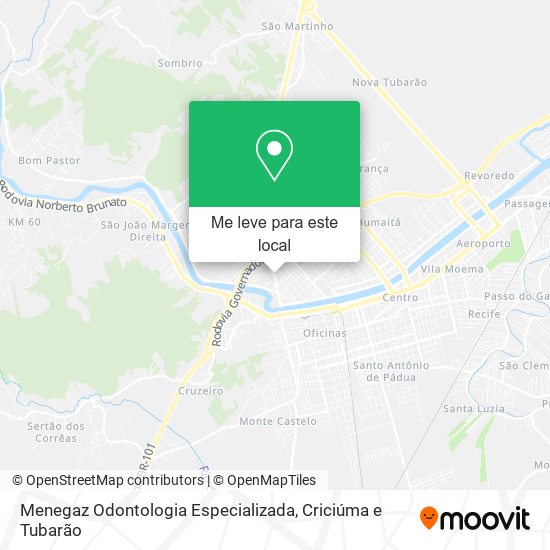 Menegaz Odontologia Especializada mapa