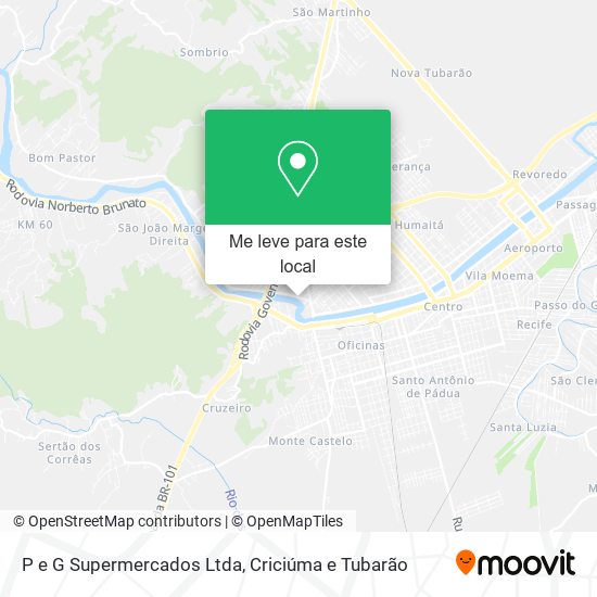 P e G Supermercados Ltda mapa