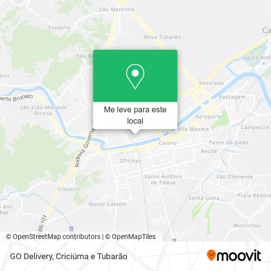 GO Delivery mapa