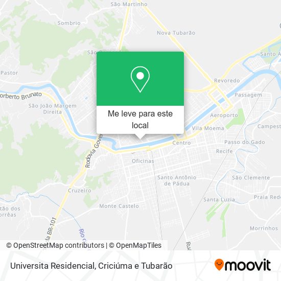 Universita Residencial mapa