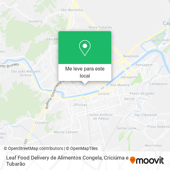 Leaf Food Delivery de Alimentos Congela mapa