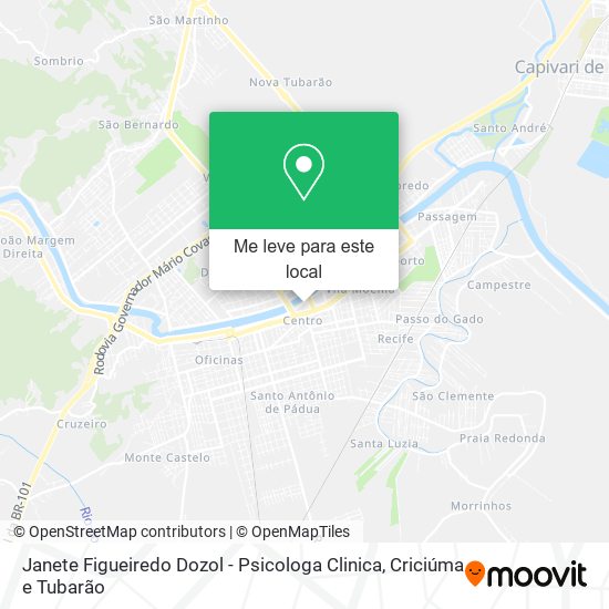 Janete Figueiredo Dozol - Psicologa Clinica mapa