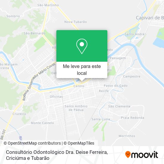 Consultório Odontológico Dra. Deise Ferreira mapa