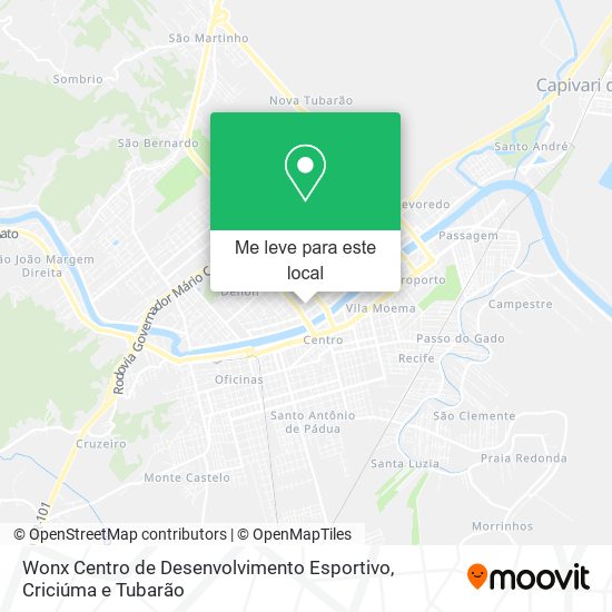 Wonx Centro de Desenvolvimento Esportivo mapa