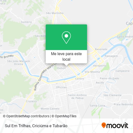 Sul Em Trilhas mapa