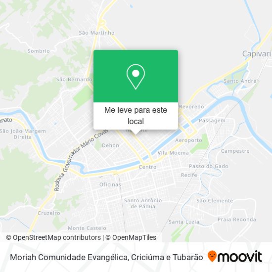 Moriah Comunidade Evangélica mapa
