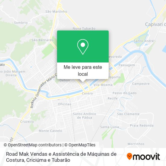 Road Mak Vendas e Assistência de Máquinas de Costura mapa
