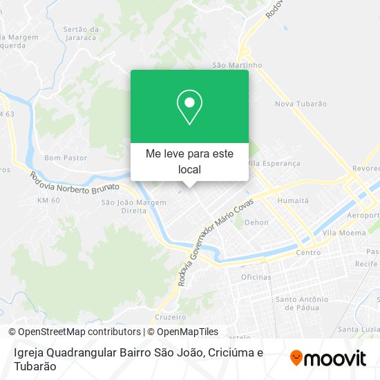 Igreja Quadrangular Bairro São João mapa