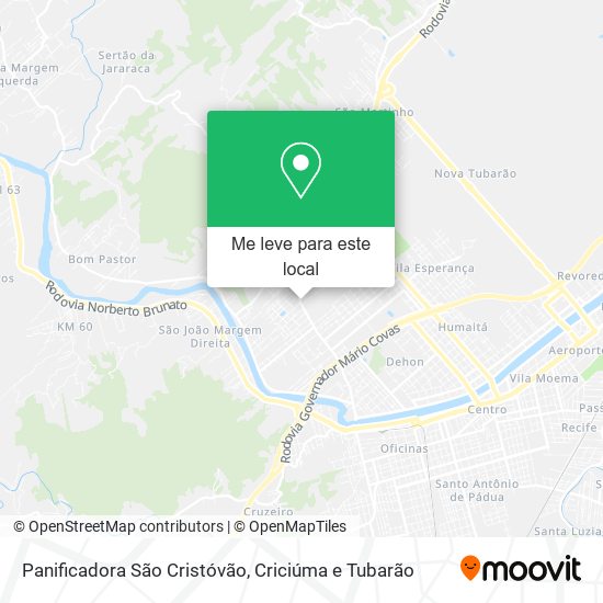 Panificadora São Cristóvão mapa