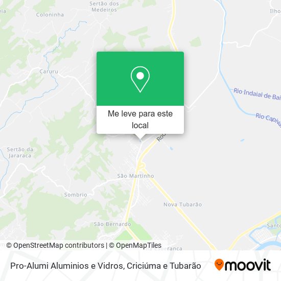 Pro-Alumi Aluminios e Vidros mapa