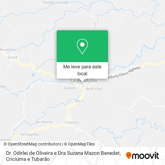 Dr. Odirlei de Oliveira e Dra Suzana Mazon Benedet mapa