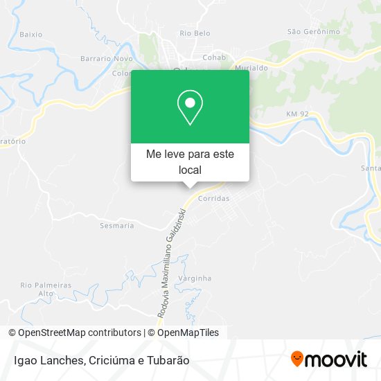 Igao Lanches mapa