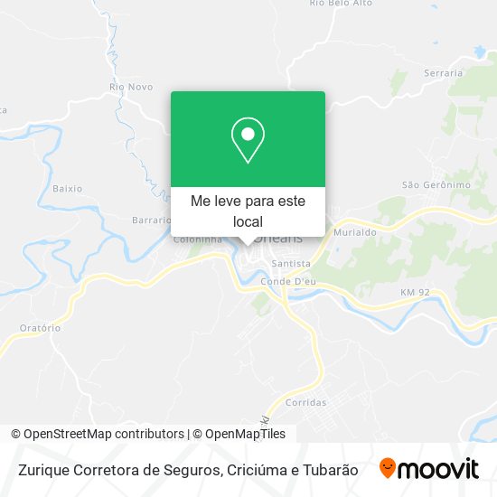 Zurique Corretora de Seguros mapa