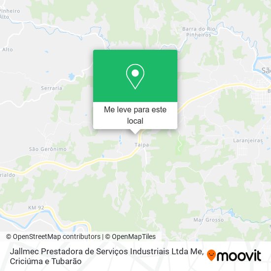 Jallmec Prestadora de Serviços Industriais Ltda Me mapa
