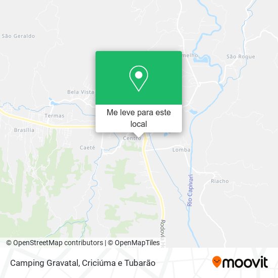 Camping Gravatal mapa