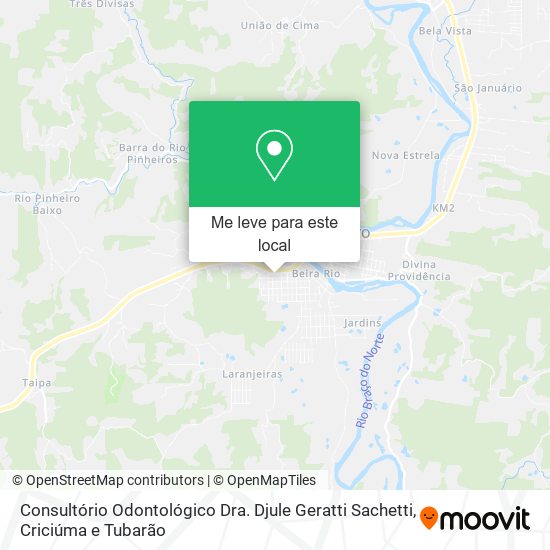 Consultório Odontológico Dra. Djule Geratti Sachetti mapa