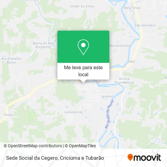 Sede Social da Cegero mapa