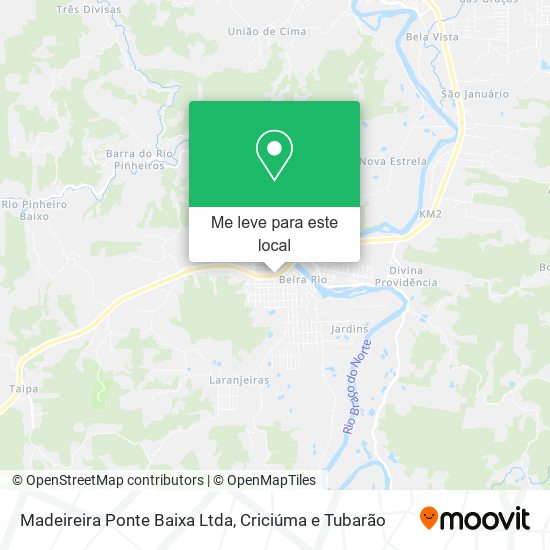 Madeireira Ponte Baixa Ltda mapa