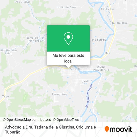 Advocacia Dra. Tatiana della Giustina mapa