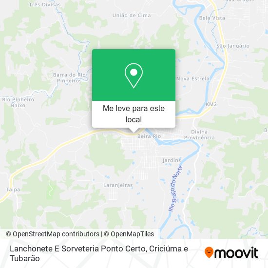 Lanchonete E Sorveteria Ponto Certo mapa