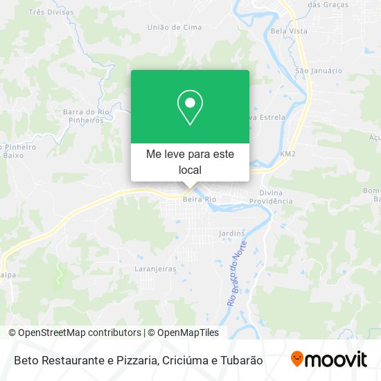Beto Restaurante e Pizzaria mapa