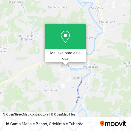Jd Cama Mesa e Banho mapa