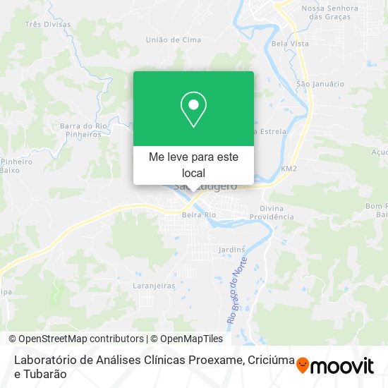 Laboratório de Análises Clínicas Proexame mapa