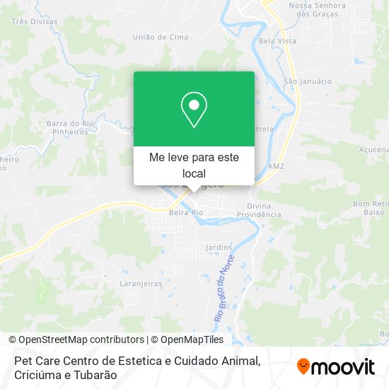 Pet Care Centro de Estetica e Cuidado Animal mapa