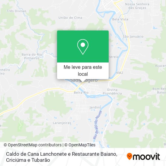 Caldo de Cana Lanchonete e Restaurante Baiano mapa