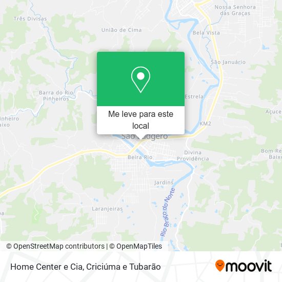 Home Center e Cia mapa