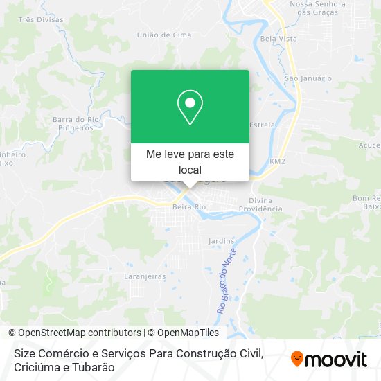Size Comércio e Serviços Para Construção Civil mapa