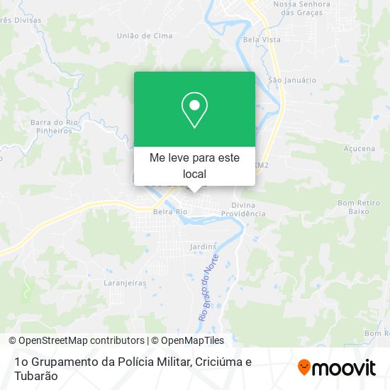 1o Grupamento da Polícia Militar mapa