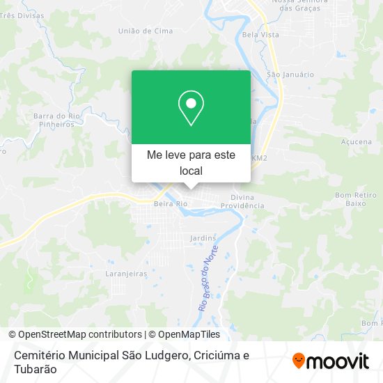 Cemitério Municipal São Ludgero mapa