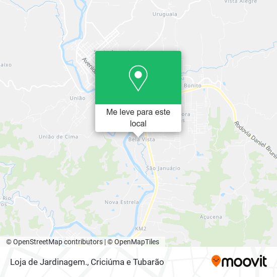 Loja de Jardinagem. mapa