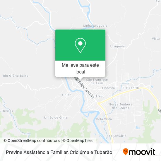 Previne Assistência Familiar mapa