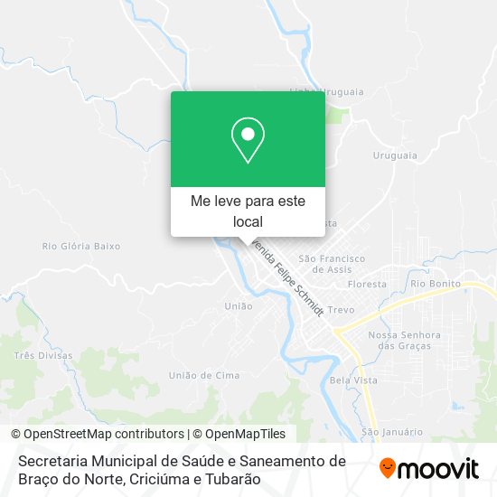 Secretaria Municipal de Saúde e Saneamento de Braço do Norte mapa