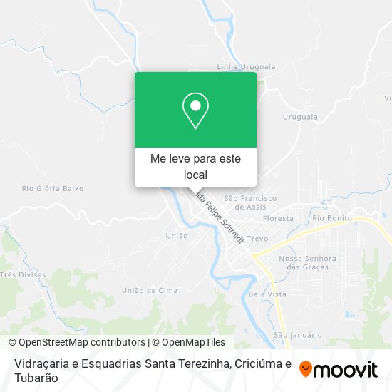 Vidraçaria e Esquadrias Santa Terezinha mapa