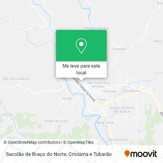 Sacolão de Braço do Norte mapa