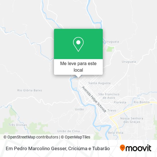 Em Pedro Marcolino Gesser mapa