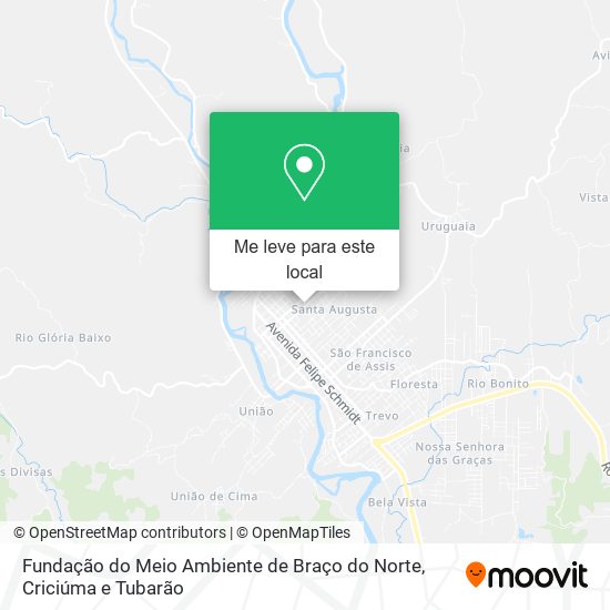 Fundação do Meio Ambiente de Braço do Norte mapa